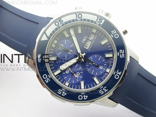 Aquatimer Chrono SS BLS Best Edition Blue Dial on Blue Rubber Strap A7750 – Bild 2