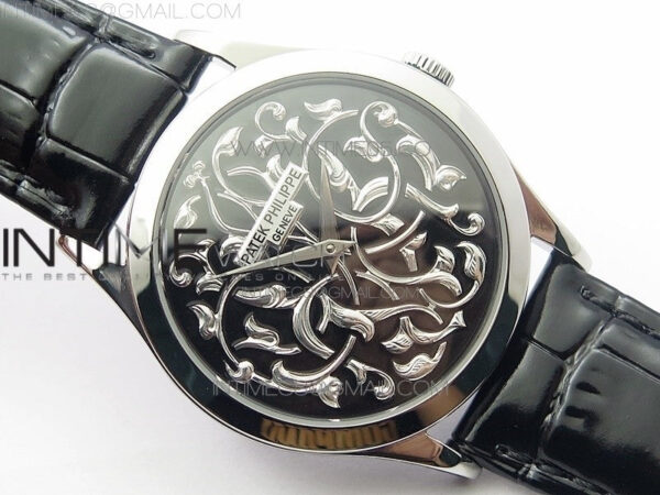 Classic 5088 100P Engraved Case FLF Best Edition Engraved Dial on Black Leather strap Cal.240 – Bild 2