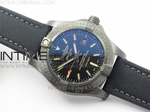 AVENGER BLACKBIRD V17311 Ti DLC 1:1 Best Edition Black Dial on Nylon Strap A2824 – Bild 2