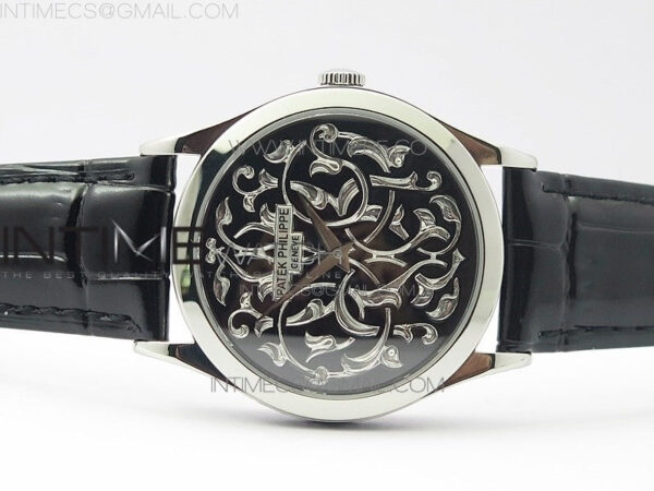 Classic 5088 100P Engraved Case FLF Best Edition Engraved Dial on Black Leather strap Cal.240 – Bild 3