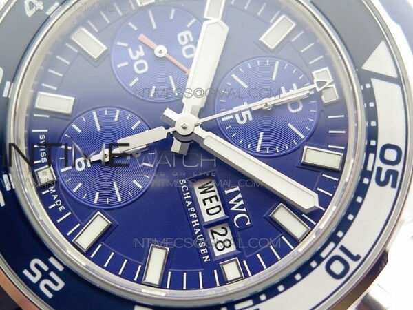 Aquatimer Chrono SS BLS Best Edition Blue Dial on Blue Rubber Strap A7750 – Bild 4