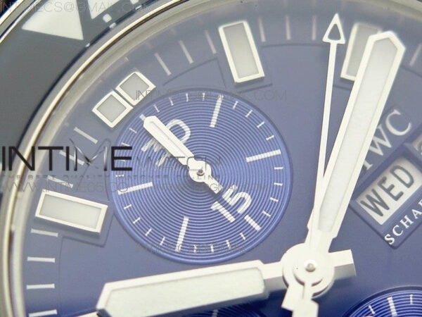 Aquatimer Chrono SS BLS Best Edition Blue Dial on Blue Rubber Strap A7750 – Bild 8