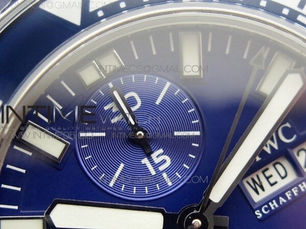 Aquatimer Chrono SS BLS Best Edition Blue Dial on Blue Rubber Strap A7750 – Bild 9