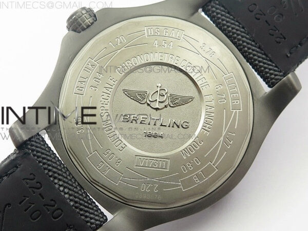 AVENGER BLACKBIRD V17311 Ti DLC 1:1 Best Edition Black Dial on Nylon Strap A2824 – Bild 15