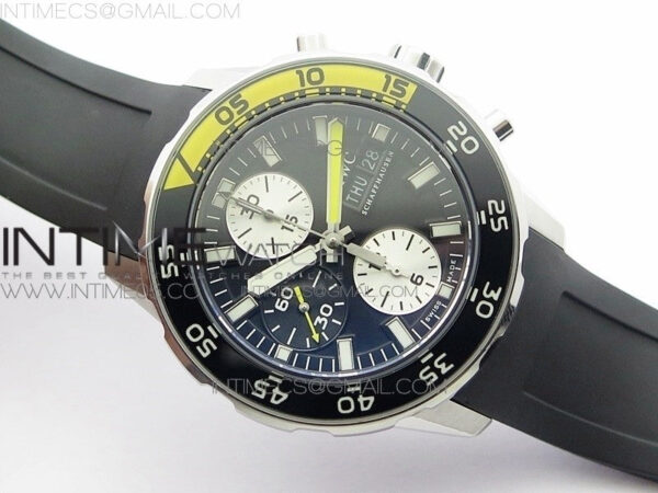 Aquatimer Chrono SS BLS Best Edition Black Dial on Black Rubber Strap A7750 – Bild 2
