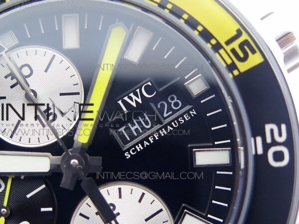 Aquatimer Chrono SS BLS Best Edition Black Dial on Black Rubber Strap A7750 – Bild 5