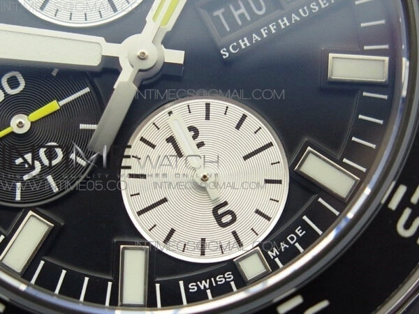 Aquatimer Chrono SS BLS Best Edition Black Dial on Black Rubber Strap A7750 – Bild 6