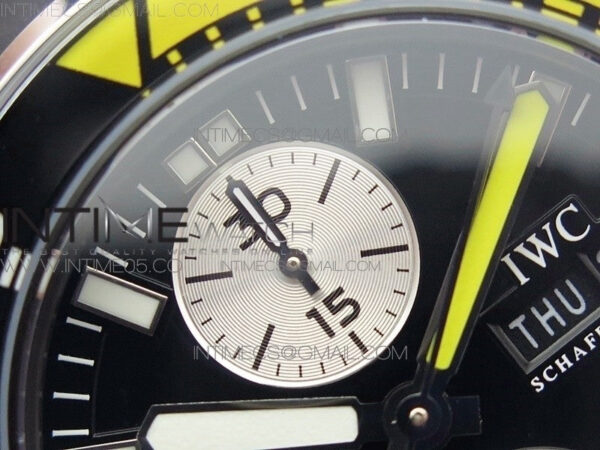 Aquatimer Chrono SS BLS Best Edition Black Dial on Black Rubber Strap A7750 – Bild 8