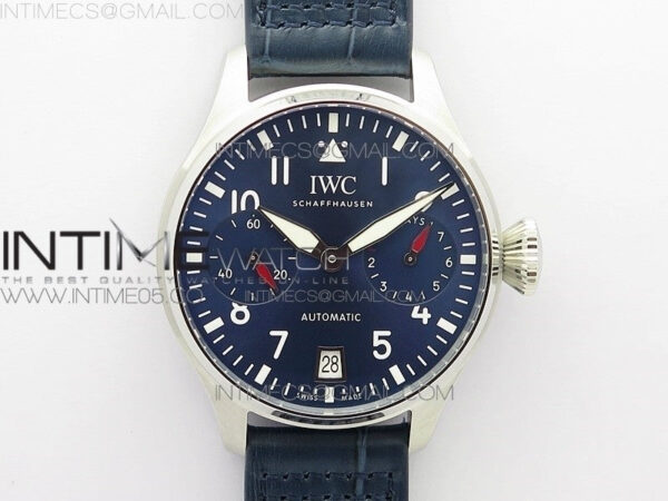 Big Pilot IW501008 Real PR SS ZF 1:1 Best Edition Blue Dial on Blue Leather Strap A51111