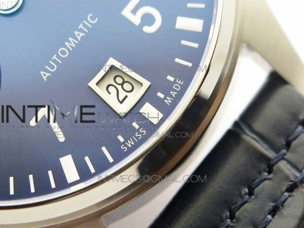Big Pilot IW501008 Real PR SS ZF 1:1 Best Edition Blue Dial on Blue Leather Strap A51111 – Bild 6
