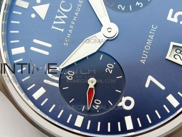 Big Pilot IW501008 Real PR SS ZF 1:1 Best Edition Blue Dial on Blue Leather Strap A51111 – Bild 7
