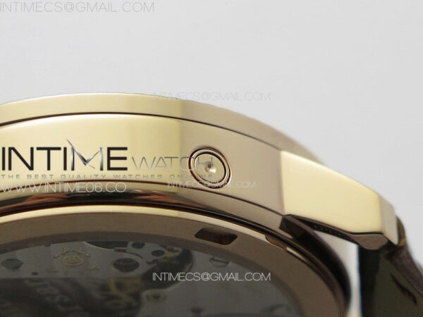 Calatrava 5057 Cortina Watch 50th Anniversary RG YSF 1:1 Best Edition White Dial on Black Leather Strap A240 – Bild 11
