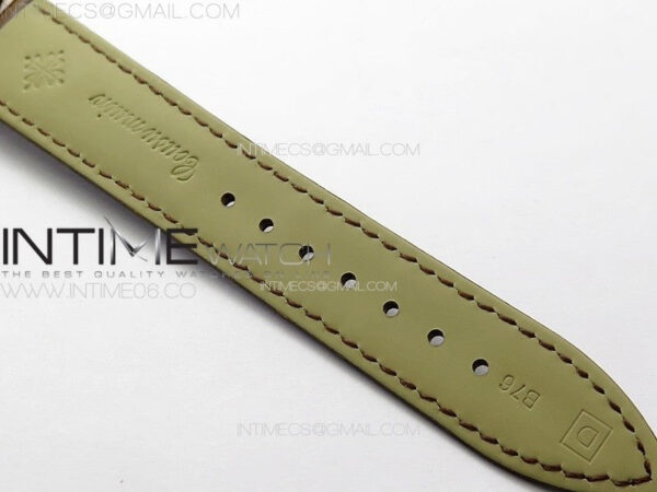 Calatrava 5057 Cortina Watch 50th Anniversary RG YSF 1:1 Best Edition White Dial on Black Leather Strap A240 – Bild 15