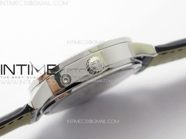 Calatrava 5057 Cortina Watch 50th Anniversary SS YSF 1:1 Best Edition Gray Dial on Black Leather Strap A240 – Bild 8