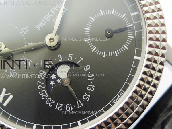 Calatrava 5057 Cortina Watch 50th Anniversary SS YSF 1:1 Best Edition Gray Dial on Black Leather Strap A240 – Bild 18
