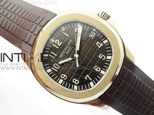 Aquanaut 5167R RG ZF 1:1 Best Edition Brown Dial on Brown Rubber Strap 324CS (Free box) – Bild 2