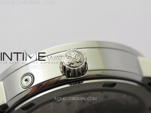 Calatrava 5057 Cortina Watch 50th Anniversary SS YSF 1:1 Best Edition White Dial on Black Leather Strap A240 – Bild 9