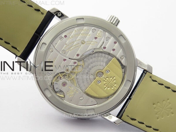 Calatrava 5057 Cortina Watch 50th Anniversary SS YSF 1:1 Best Edition White Dial on Black Leather Strap A240 – Bild 17