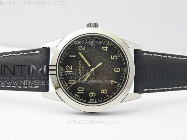 Calatrava 5226G SS PPF 1:1 Best Edition Gray Rock Dial on Black Nylon Strap 330CS – Bild 3