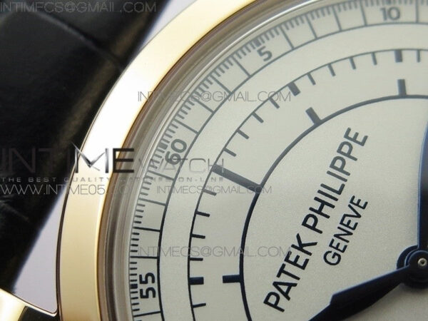 Calatrava 5296R RG ZF 1:1 Best Edition White Dial Blue Hands on Blue Leather Strap 324CS (Free box) – Bild 8