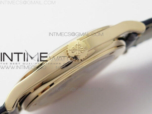Calatrava 5296R RG ZF 1:1 Best Edition White Dial Blue Hands on Blue Leather Strap 324CS (Free box) – Bild 9