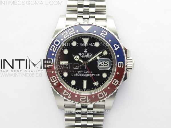 GMT-Master II Pepsi 126710 BLRO Blue/Red Ceramic Clean Factory 1:1 Best Edition Black Dial on Jubilee Bracelet SH3285 CHS