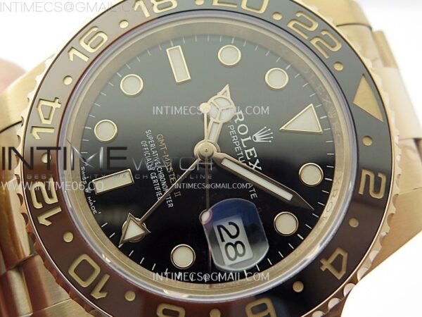 GMT-Master II Rootbeer 126715 CHNR Clean Factory 1:1 Best Edition on Black Dial RG Bracelet VR3285 CHS – Bild 4