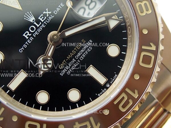 GMT-Master II Rootbeer 126715 CHNR Clean Factory 1:1 Best Edition on Black Dial RG Bracelet VR3285 CHS – Bild 6