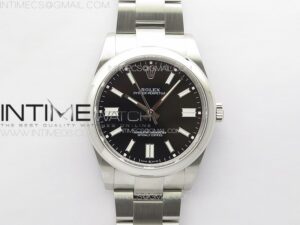Oyster Perpetual 36mm 124300 904L Steel Clean Factory 1:1 Best Edition Black Dial on SS Bracelet VR3230 V2