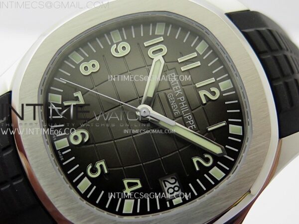 Aquanaut Jumbo 5167A-001 SS 3KF 1:1 Best Edition Black Dial on Black Rubber Strap Super Clone 26-330 V2 – Bild 4