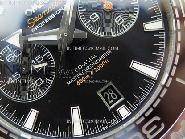 Planet Ocean Master Chronometer Black Ceramic Bezel SS VSF 1:1 Best Edition Black Dial on SS Bracelet A9900 – Bild 6