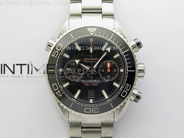Planet Ocean Master Chronometer Black Ceramic Bezel SS VSF 1:1 Best Edition Black Dial on SS Bracelet A9900