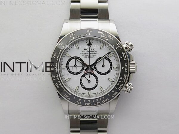 Daytona Panda 126500 QF 1:1 Best Edition 904L Steel White Dial on SS Bracelet DD4131