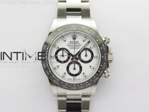 Daytona Panda 116500LN NOOB V5 1:1 Best Edition White Dial on 904L SS Case and Bracelet SA4130