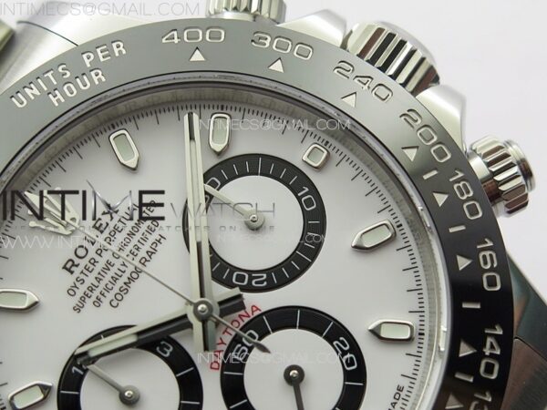 Daytona Panda 116500LN NOOB V5 1:1 Best Edition White Dial on 904L SS Case and Bracelet SA4130 – Bild 5