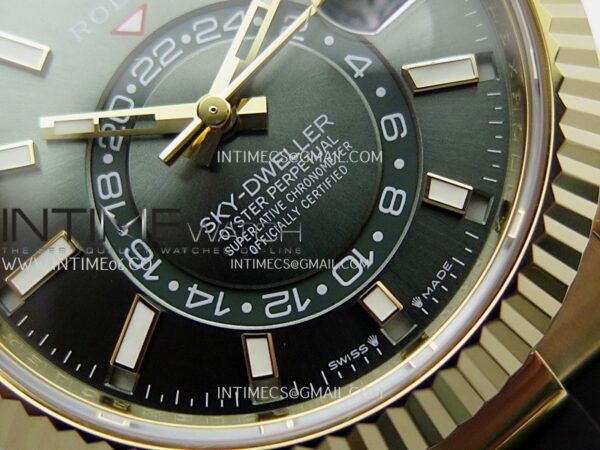Sky-Dweller 336238 Gain Weight YG ZF 1:1 Best Edition Mint Green Dial on Oysterflex Rubber Strap Asian 2824 – Bild 5