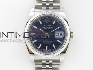 DateJust 36mm 126234 904L SS VSF 1:1 Best Edition Blue Fluted Bezel on Jubilee Bracelet VS3135