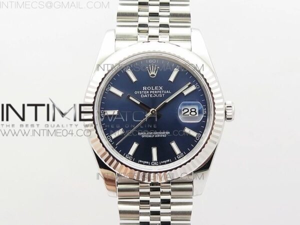 DateJust 36mm 126334 904 SS Clean Factory 1:1 Best Edition Blue Dial Sticks Markers on Jubilee Bracelet
