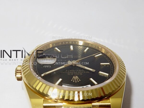 Day Date 40 YG 228238 Clean Factory 1:1 Best Edition Black Dial Stick Marker on President Bracelet VR3255 V3 – Bild 10