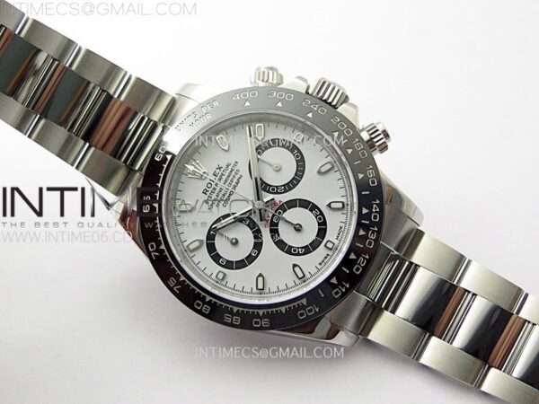 DAYTONA 116500LN 904L SS CASE Clean Factory 1:1 BEST EDITION WHITE DIAL ON 904L SS BRACELET SH4130 – Bild 4