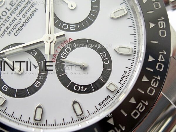 DAYTONA 116500LN 904L SS CASE Clean Factory 1:1 BEST EDITION WHITE DIAL ON 904L SS BRACELET SH4130 – Bild 10