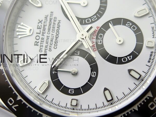 DAYTONA 116500LN 904L SS CASE Clean Factory 1:1 BEST EDITION WHITE DIAL ON 904L SS BRACELET SH4130 – Bild 9