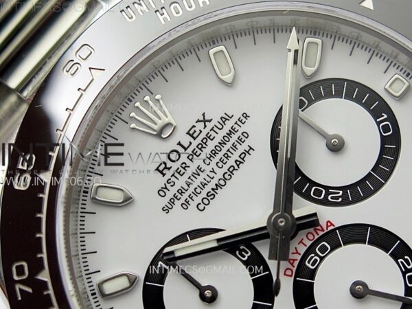DAYTONA 116500LN 904L SS CASE Clean Factory 1:1 BEST EDITION WHITE DIAL ON 904L SS BRACELET SH4130 – Bild 8