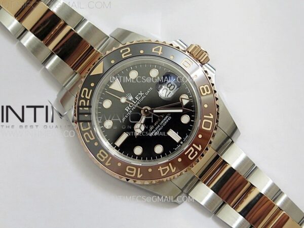GMT-Master II Rootbeer 126711 CHNR Clean Factory 1:1 Best Edition Black Dial on SS/RG Bracelet VR3285 CHS – Bild 14