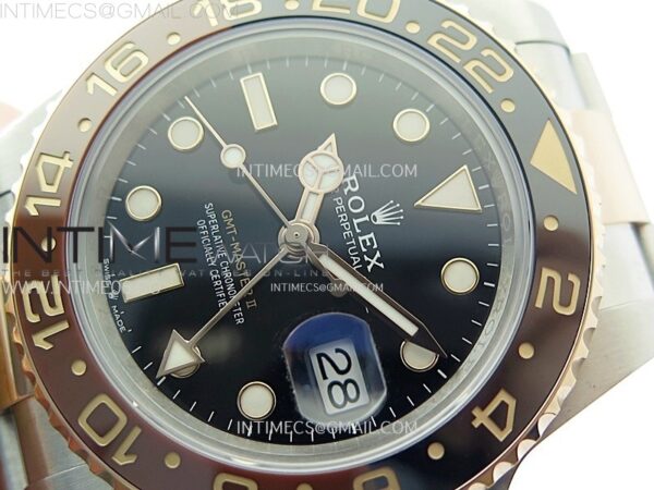 GMT-Master II Rootbeer 126711 CHNR Clean Factory 1:1 Best Edition Black Dial on SS/RG Bracelet VR3285 CHS – Bild 4