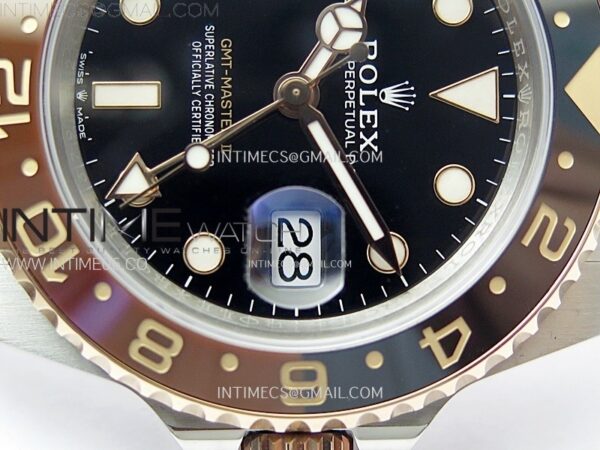 GMT-Master II Rootbeer 126711 CHNR Clean Factory 1:1 Best Edition Black Dial on SS/RG Bracelet VR3285 CHS – Bild 5