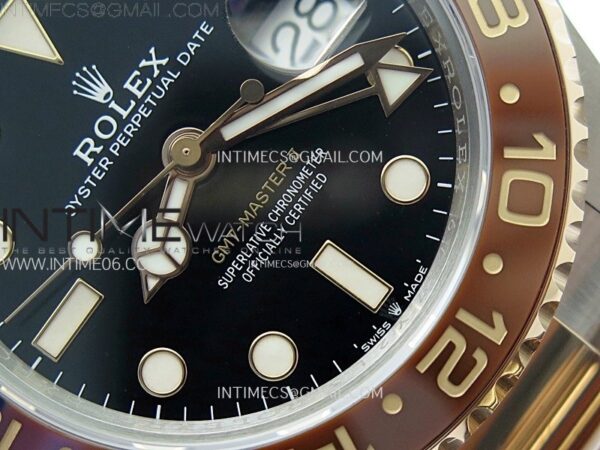 GMT-Master II Rootbeer 126711 CHNR Clean Factory 1:1 Best Edition Black Dial on SS/RG Bracelet VR3285 CHS – Bild 6