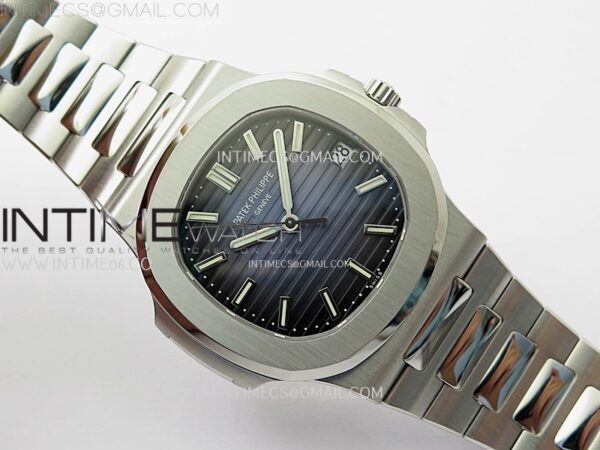 Nautilus 5711/1A-010 3KF 1:1 Best Edition Blue Textured Dial on SS Bracelet Super Clone 26-330 V5 (Copy) – Bild 4