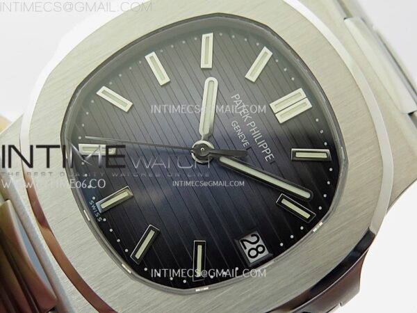 Nautilus 5711/1A-010 3KF 1:1 Best Edition Blue Textured Dial on SS Bracelet Super Clone 26-330 V5 (Copy) – Bild 2
