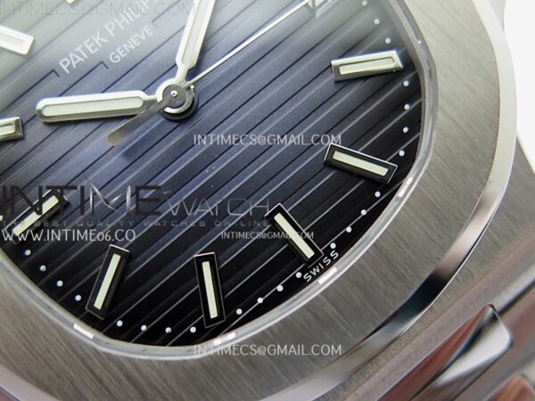 Nautilus 5711/1A-010 3KF 1:1 Best Edition Blue Textured Dial on SS Bracelet Super Clone 26-330 V5 (Copy) – Bild 8